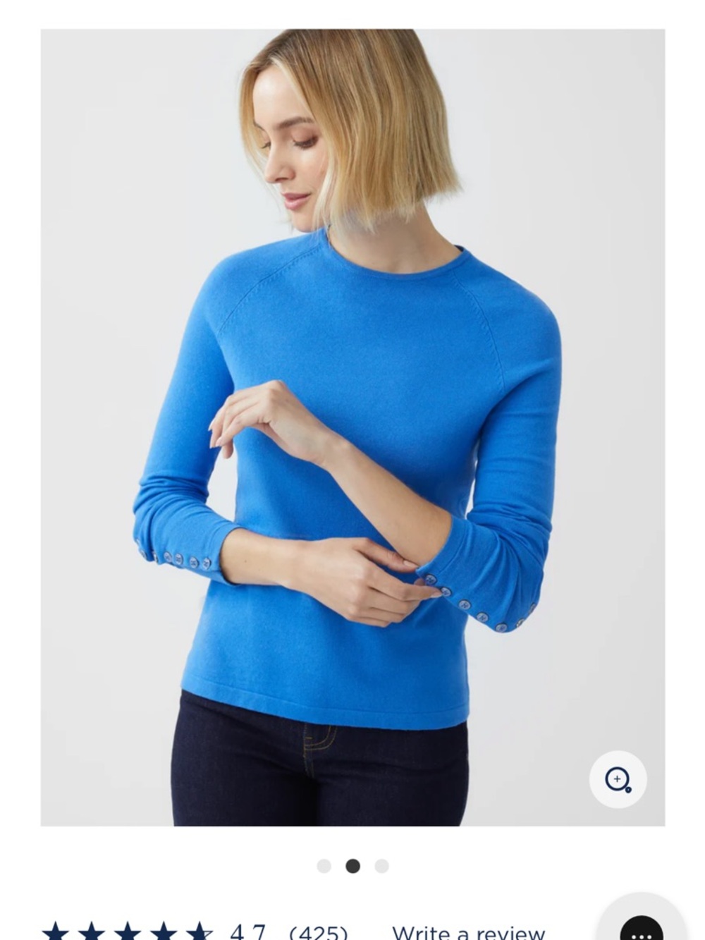 J. McLaughlin Bright Blue Crewneck Sweater